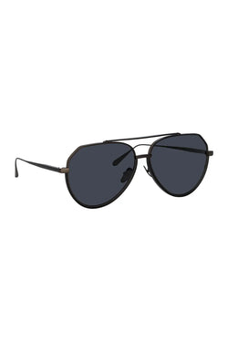 Linda Farrow | Bayer Aviator Sunglasses Nickel