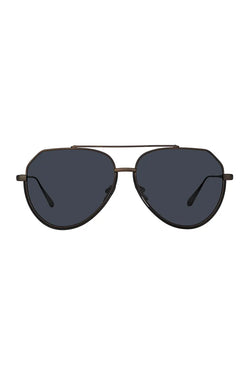 Linda Farrow | Bayer Aviator Sunglasses Nickel, alternative view