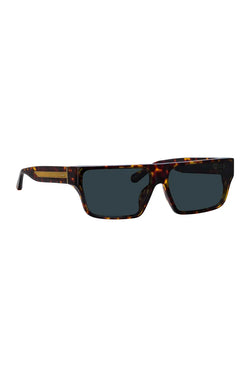 Linda Farrow | Brady Flat Top Sunglasses Tortoiseshell