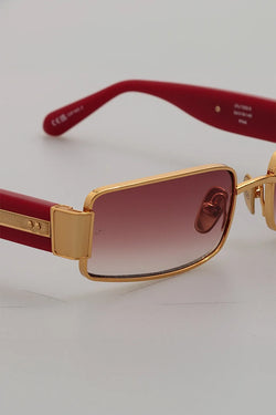 Linda Farrow | Kaia red and gold sunglasses, alternative view