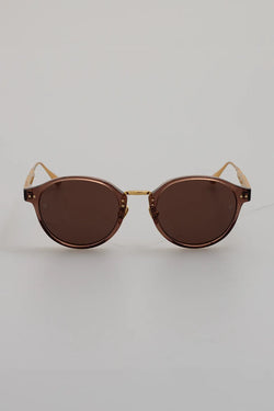 Linda Farrow | Marco brown and gold sunglasses