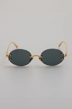 Linda Farrow | Stella yellow gold and grey sunglasses