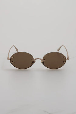 Linda Farrow | Stella light gold and brown sunglasses