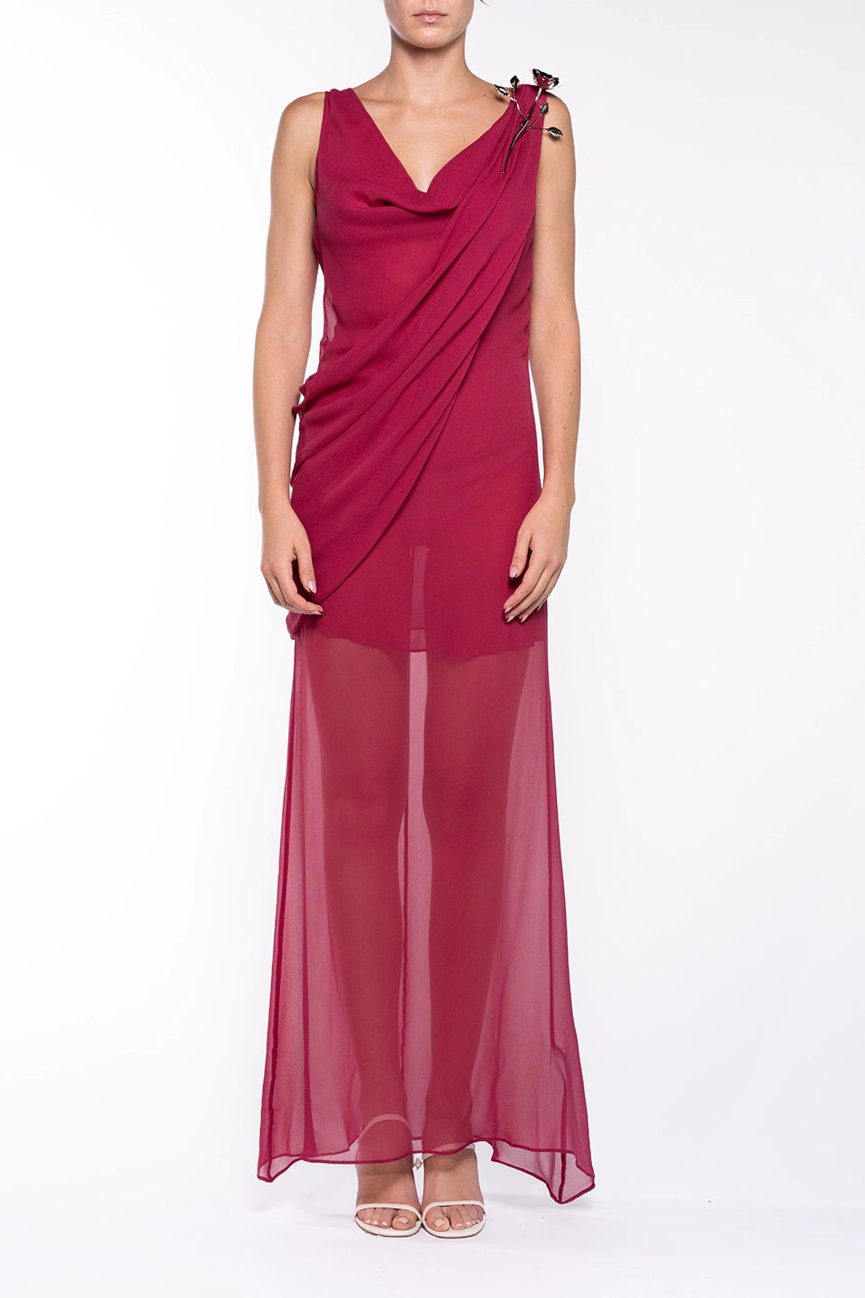 Shop online trendy Red Maxi dresses from Giuseppe Di Morabito Fashion designer. Product gallery 1