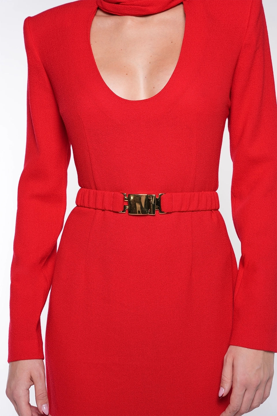Designer Red Midi dresses, shop online with free delivery in Dubai. Product gallery 3