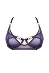 Retta Balconette Wire Bra Black Deep Purple