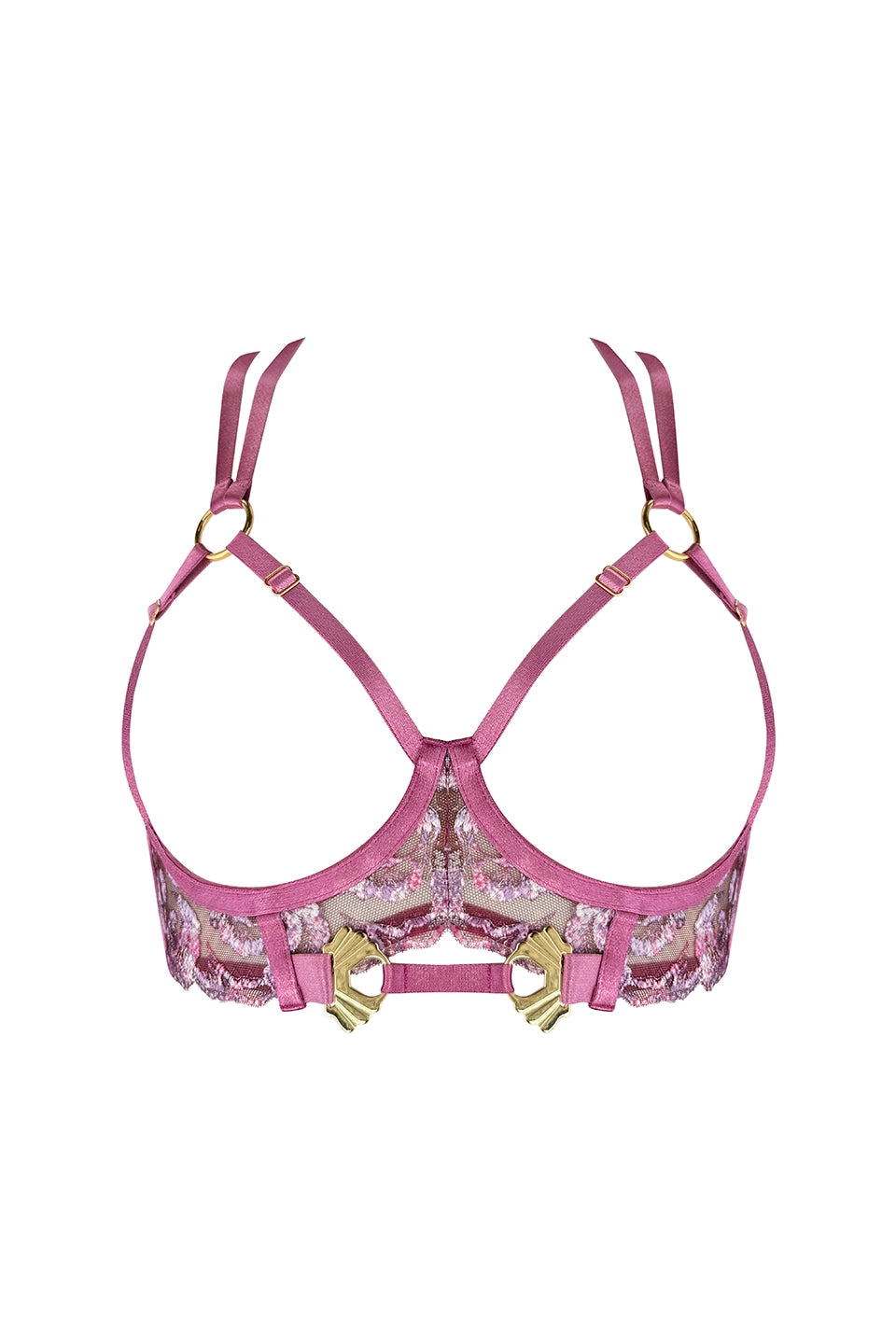 Shop online trendy Pink Bras from Bordelle Fashion designer. Product gallery 1