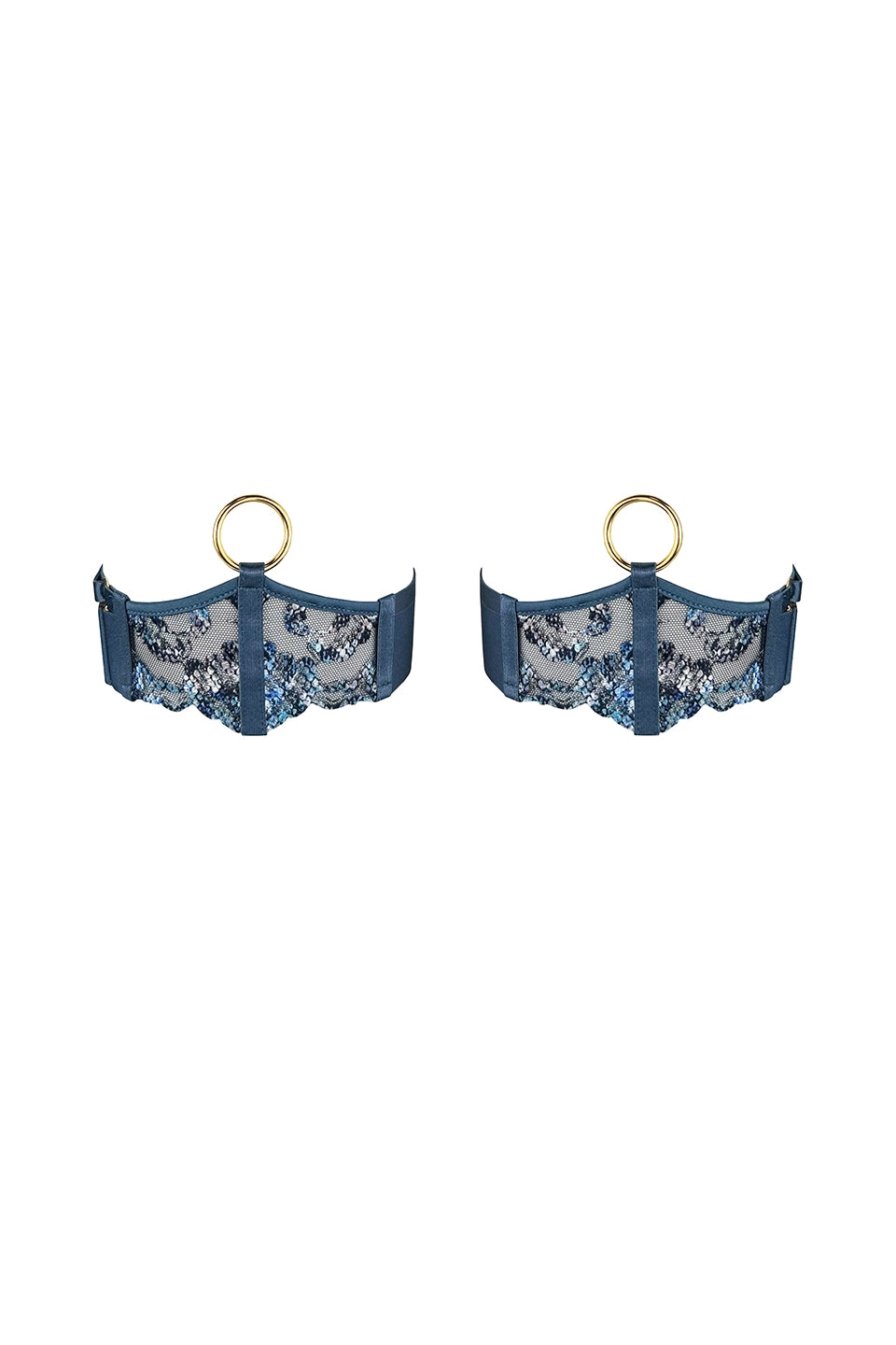 Shop online trendy Denim Lingerie accessories from Bordelle Fashion designer. Product gallery 1