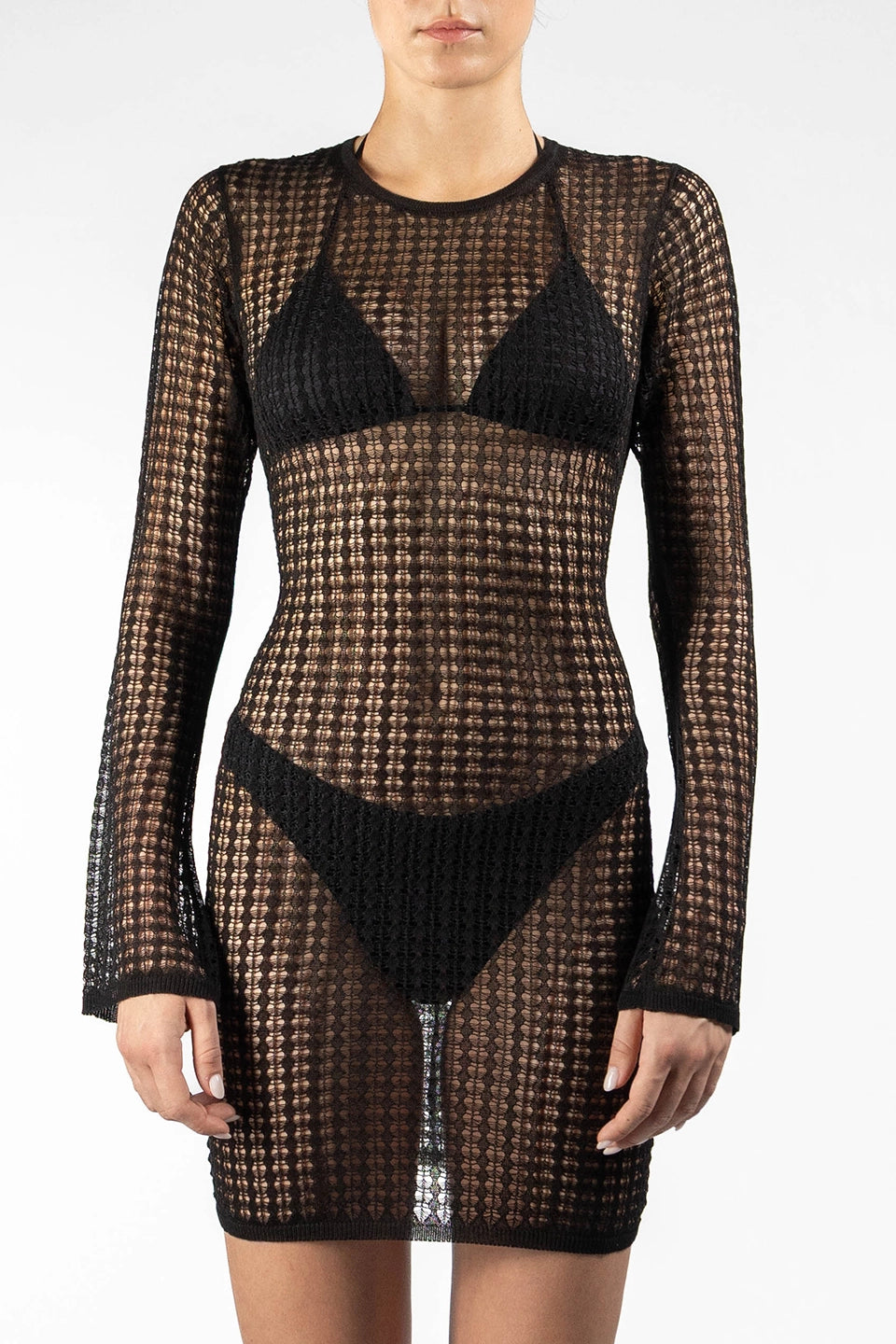 Shop online trendy Black Beach dresses from Federica Tosi Fashion designer. Product gallery 1