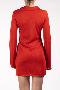 Federica Tosi | Red Short Dress With Knot, alternative view