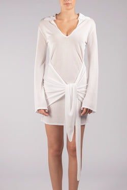 Federica Tosi | White Short Dress With Knot