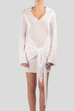 Federica Tosi | White Short Dress With Knot