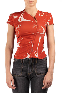 Avavav | Twisted T-Shirt Red