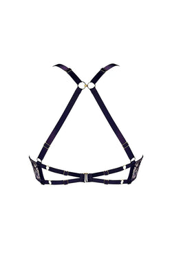 Bordelle | Amela Balconette Wire Bra Deep Purple, alternative view