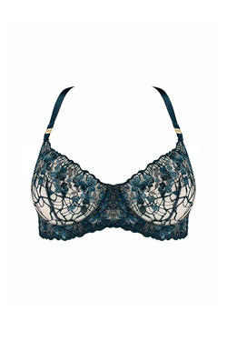 Bordelle | Amela Balconette Wire Bra Teal