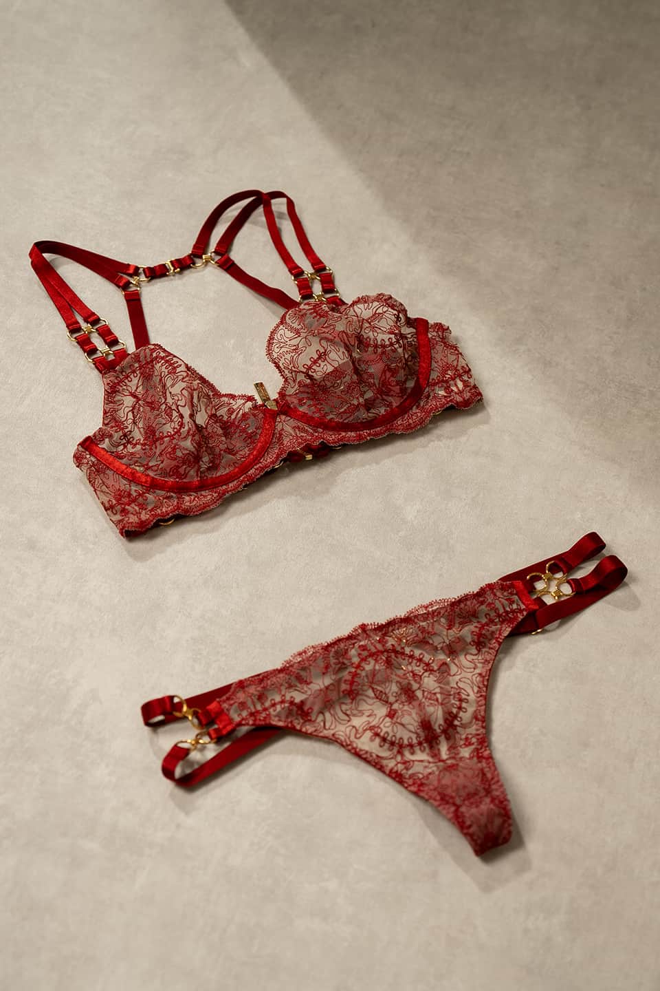Designer Burnt Red Bras, shop online with free delivery in UAE. Product gallery 3