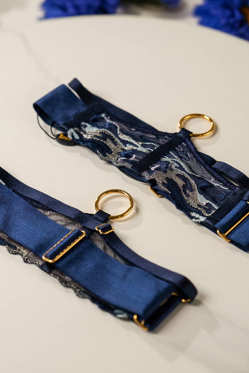 Thumbnail for Product gallery 3, Onda Garters Navy Blue
