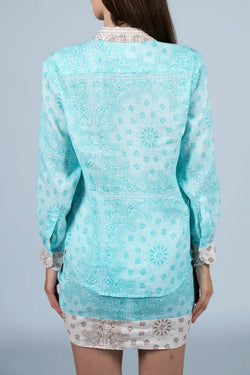 MC2 Saint Barth | Meredith Paisley Print Shirt Mint, alternative view