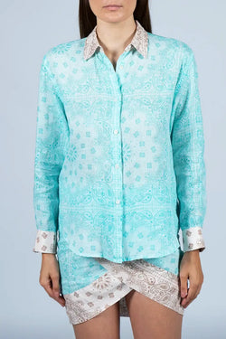 MC2 Saint Barth | Meredith Paisley Print Shirt Mint