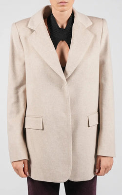 Federica Tosi | Beige Single-Breasted Short Coat