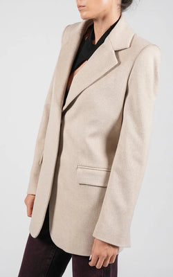 Federica Tosi | Beige Single-Breasted Short Coat, alternative view