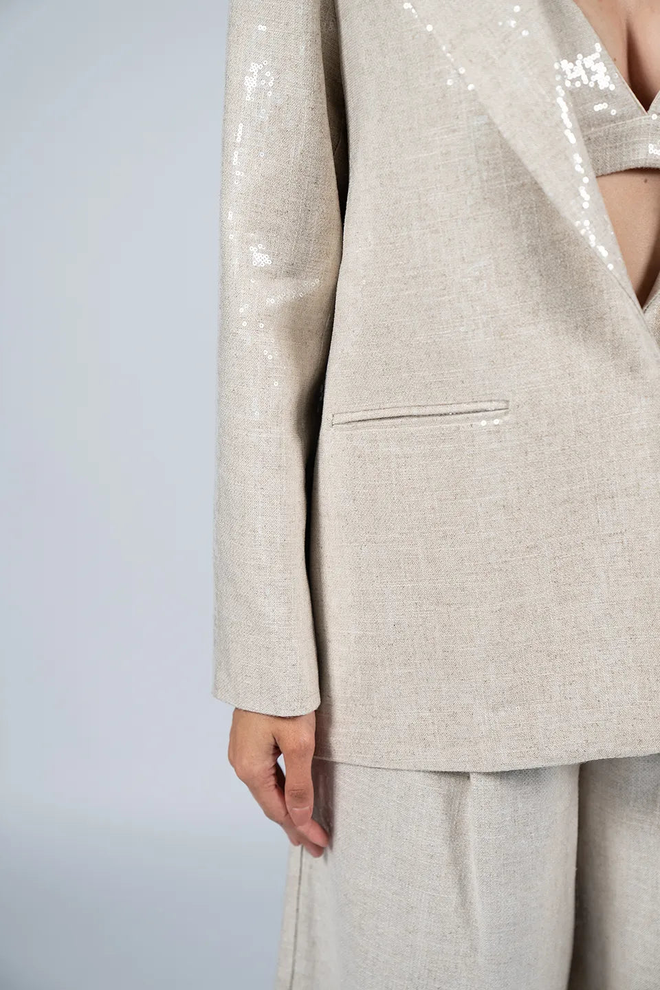 Designer Beige Women blazers, Jacket, shop online with free delivery in UAE. Product gallery 4