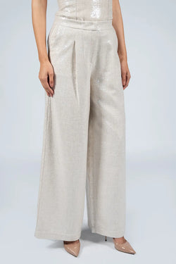 Federica Tosi | Sequined Beige Trouser, alternative view