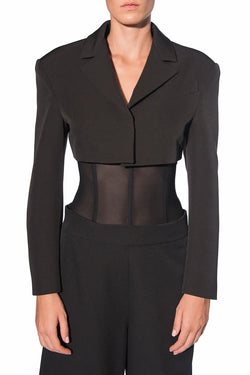 Alessandro Vigilante | Black Cropped Jacket