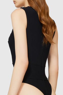 Alessandro Vigilante | Black Fitted Sleeveless Top, alternative view