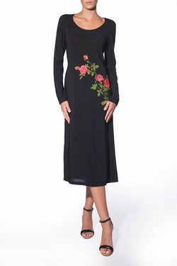 Vivetta | Long Dress with Rose Embroidery, alternative view