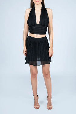 Kukhareva London | Storm Mini Skirt Black Sequence, alternative view