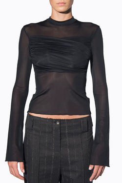 Avavav | Black Wrapped Top