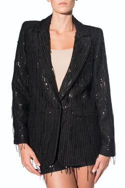 Federica Tosi | Black Sequined Blazer