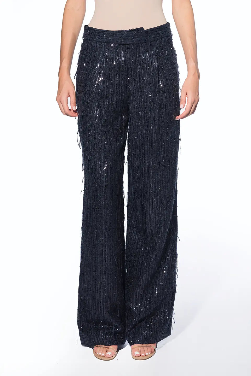 Shop online trendy Blue Women pants from Federica Tosi Fashion designer. Product gallery 1