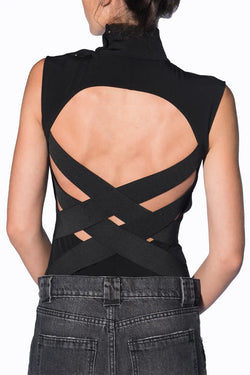 Alessandro Vigilante | Black Criss Cross Top, alternative view