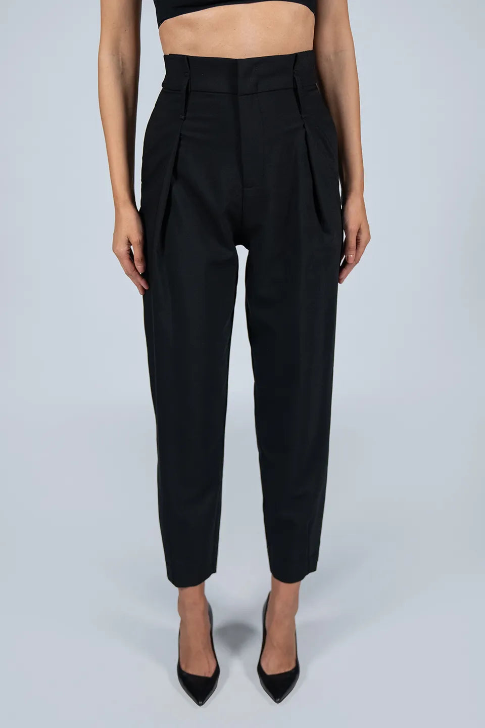 Shop online trendy Black Women pants from Federica Tosi Fashion designer. Product gallery 1