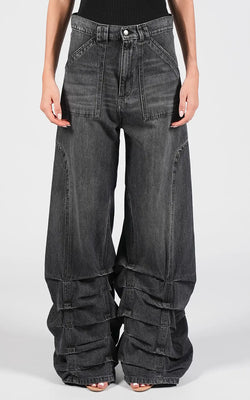 Avavav | Black Smock Wide Fit Jeans