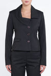 Black Blazer Pinstripe
