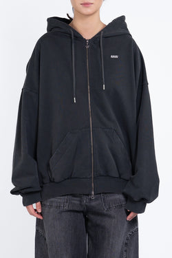 Avavav | Black Shoulderless Hoodie