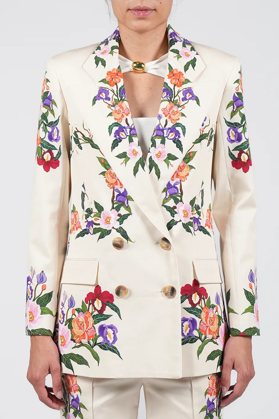 Shop online trendy Cream Women blazers, Jacket from Borgo de Nor Fashion designer. Product gallery 1