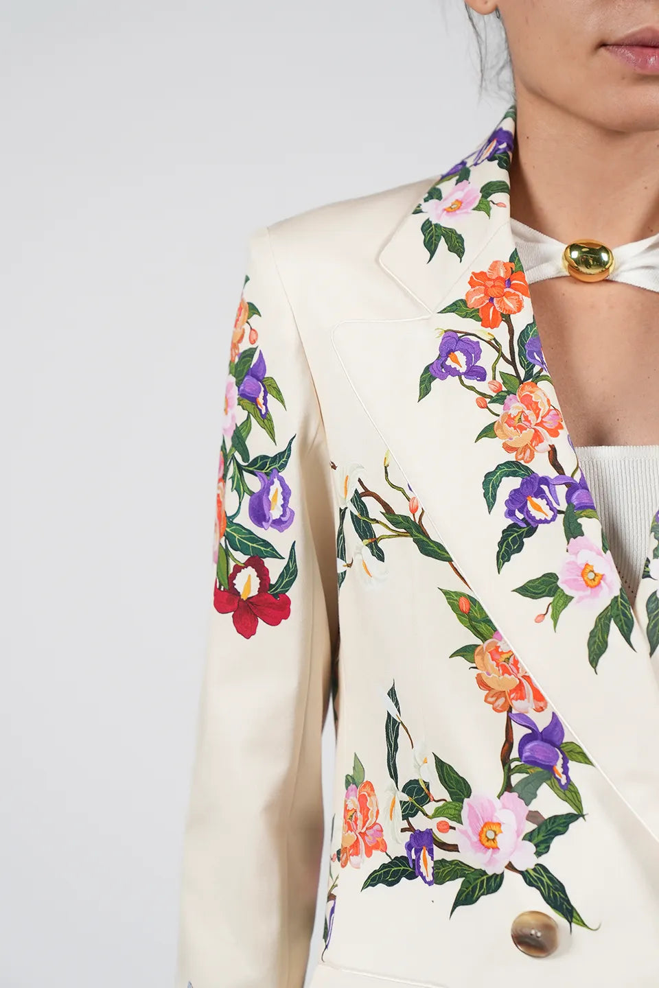 Designer Cream Women blazers, Jacket, shop online with free delivery in UAE. Product gallery 4
