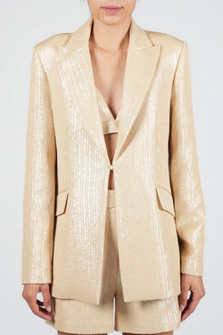 Federica Tosi | Blazer Rafia Caramel