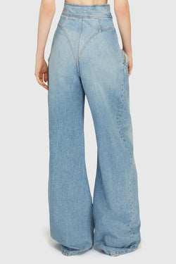 Alessandro Vigilante | Light Blue High Waist Jeans, alternative view