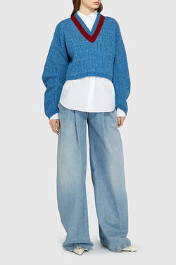 Alessandro Vigilante | Light Blue High Waist Jeans, alternative view