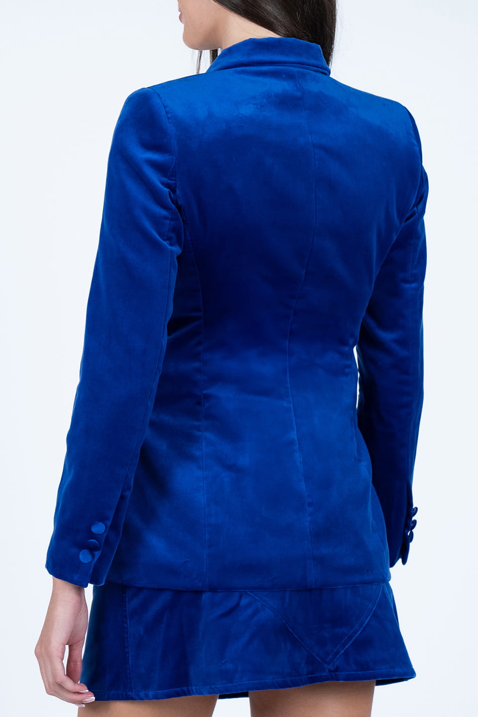 Blazer Dress Royal Blue Velvet Blazer Womens Tuxedo Crushed Blue