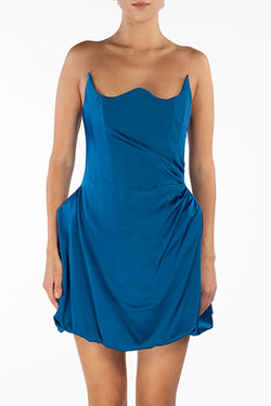 Giuseppe Di Morabito | Blue Cocktail Mini Dress