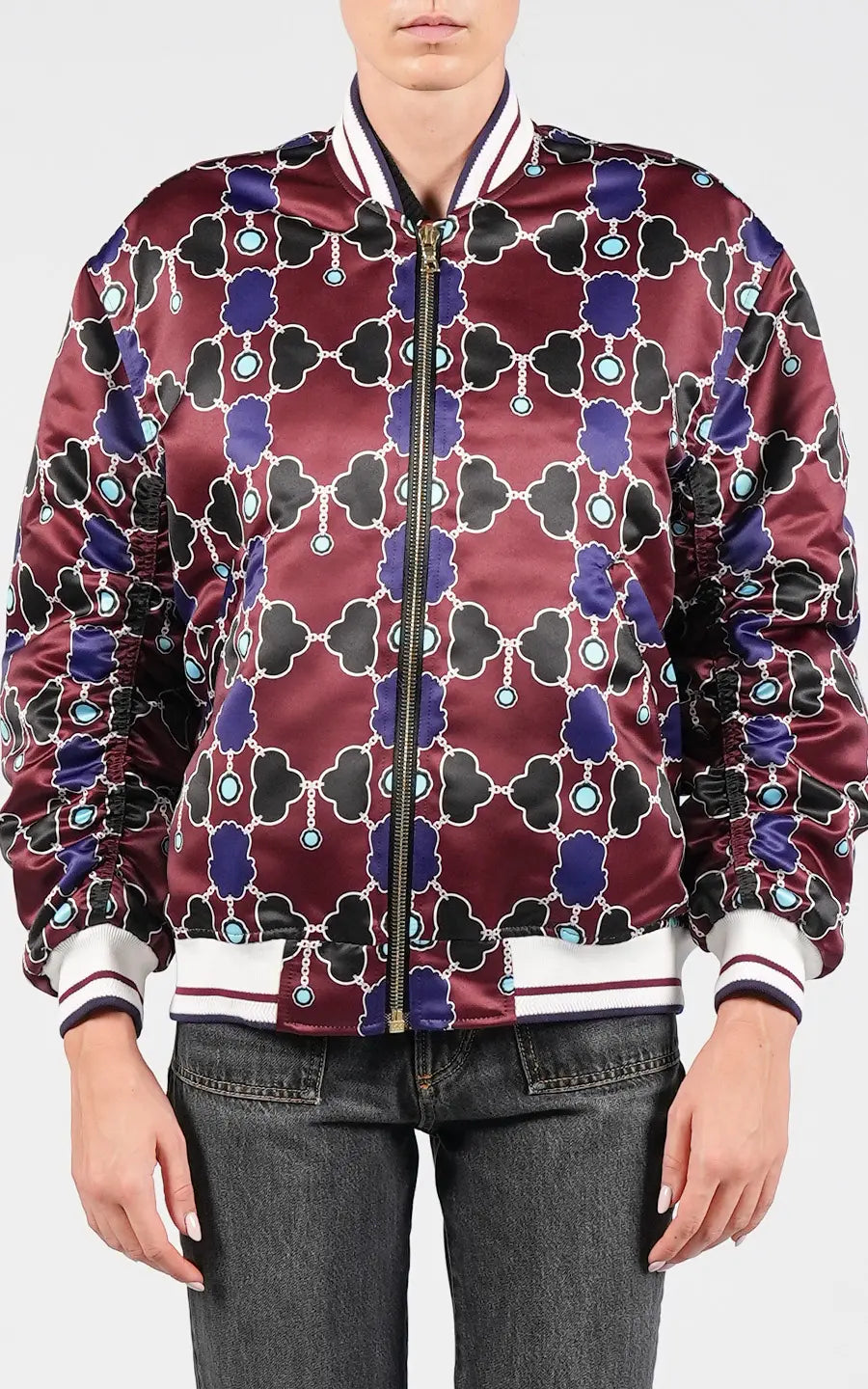 Shop online trendy Burgundy Jacket from Borgo de Nor Fashion designer. Product gallery 1