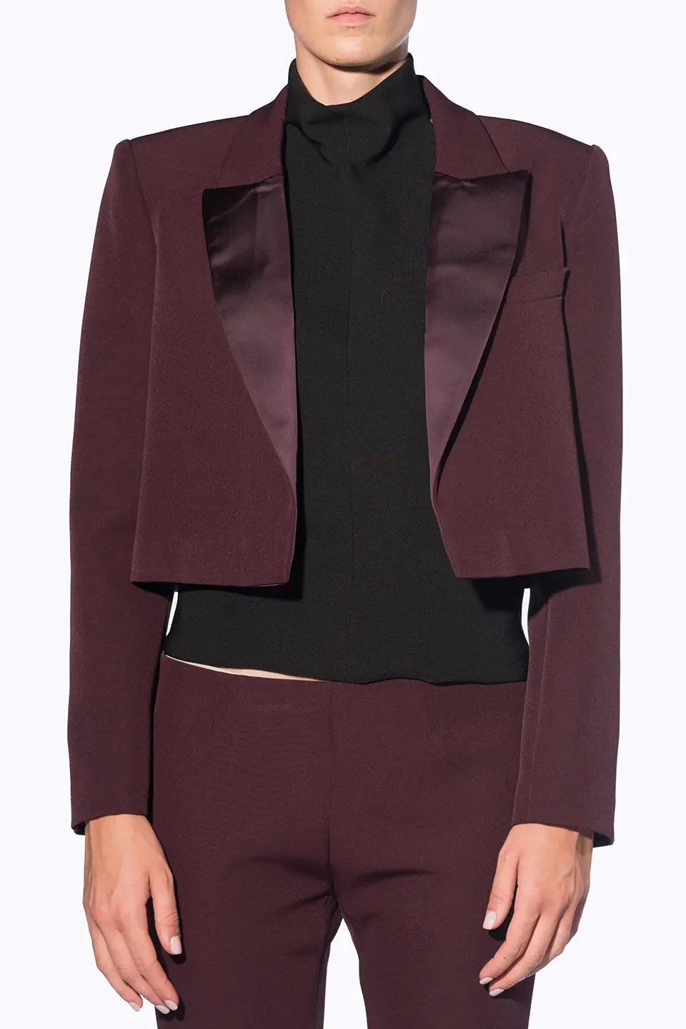 Shop online trendy Burgundy Women blazers, Jacket from Federica Tosi Fashion designer. Product gallery 1