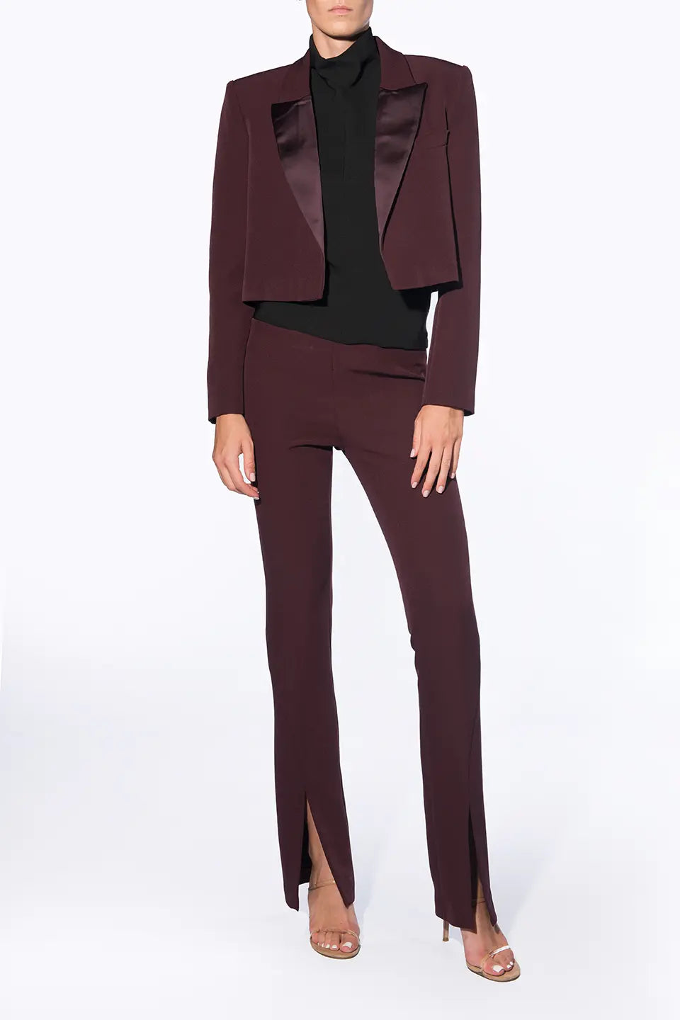 Designer Burgundy Women blazers, Jacket, shop online with free delivery in UAE. Product gallery 2