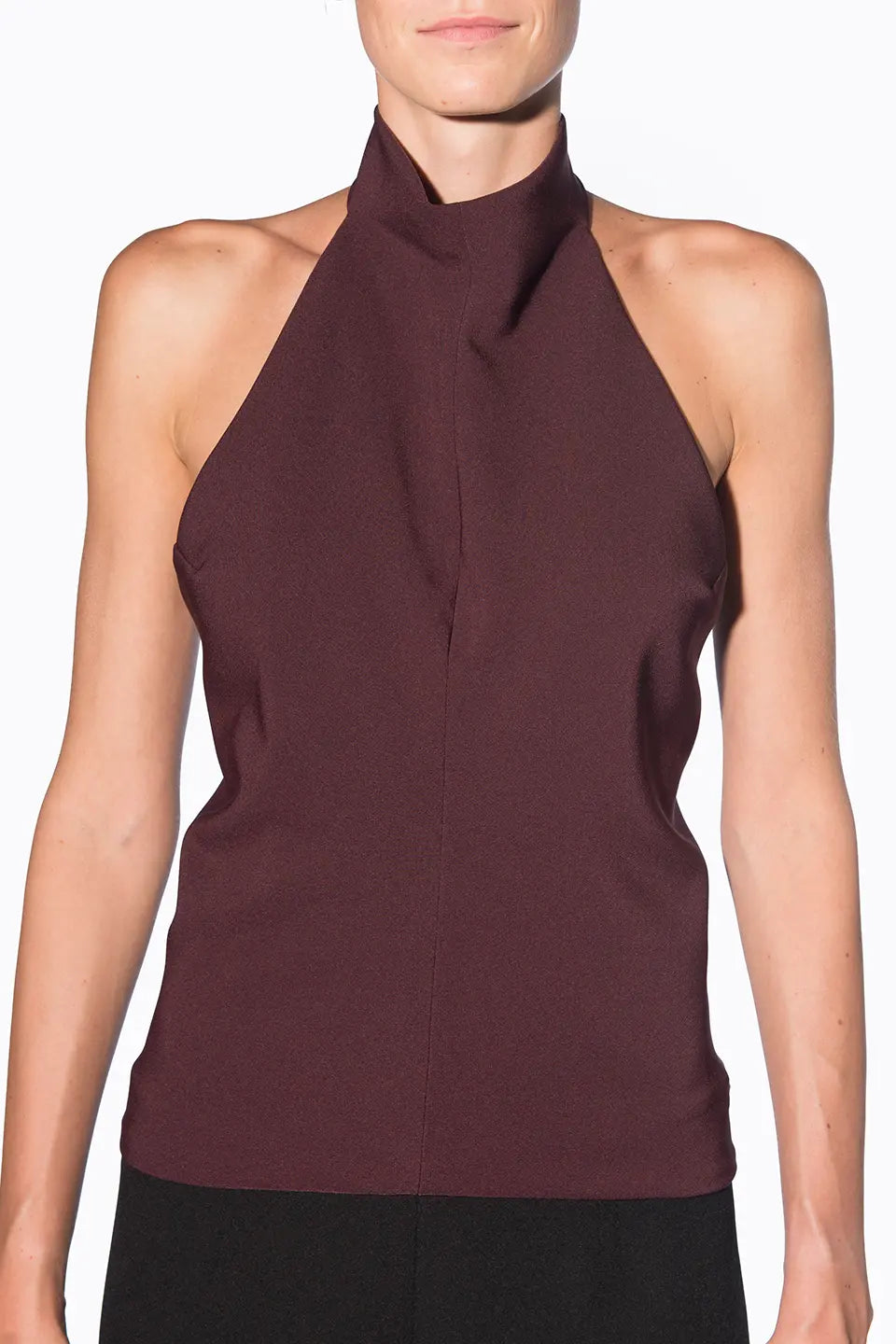 Shop online trendy Maroon Women sleeveless from Federica Tosi Fashion designer. Product gallery 1